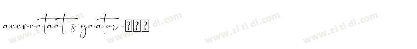 accountant signatur字体转换